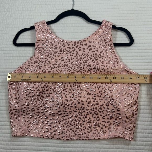 NWT Crane Pink/Animal Print/Shimmer Bodycore Cropped Tank.Barbiecore. Balletcore - Picture 4 of 10
